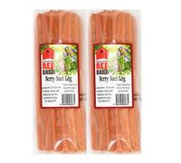 Red Barn Giant Suet Logs (500g), Delicious Insect or Berry Flavour, High Energy Wild Bird Food (Berry, 2 Giant Logs)
