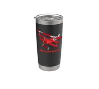 Red Baron Flying Fokker DR1 Triplane WWI Fighter Plane Stainless Steel Insulated Tumbler