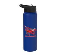 Red Baron Flying Fokker DR1 Triplane WWI Fighter Plane Stainless Steel Insulated Water Bottle