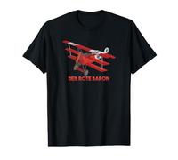 Red Baron Flying Fokker DR1 Triplane WWI Fighter Plane Value Graphic T-Shirt