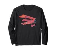 Red Baron Triplane Fokker DR1 Retro Plane WW1 Gift Long Sleeve T-Shirt