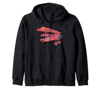 Red Baron Triplane Fokker DR1 Retro Plane WW1 Gift Zip Hoodie