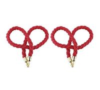 Red Barrier Ropes with Gold Plated Stainless Steel Snap Hooks, Queue Divider Crowd Control Hemp Rope for Hotel Concerts Theater Shop