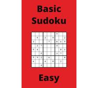 Red Basic Sudoku Book, 9x9 Puzzles, 150 Pages, 5x8, Easy