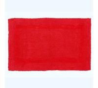 HOMESCAPES Bath Mat, Luxury 1600gsm Extra Soft 100% Cotton, Reversible Bathroom Mats Non-Slip, Washable, Super Absorbent, Quick-Dry, Red Bathroom Rug, 50 x 80 cm