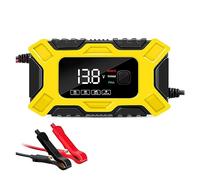 Red Battery Charger Overvoltage Protection Smart ABS Charger With Digital Display For Calcium Gel LiFePo4 For Motorcycle Car