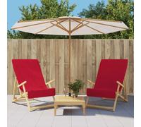 Red Beach Towels Set 2 pcs 60x135 cm Soft Fabric Quick Drying 400 GSM