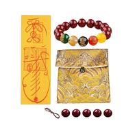 Red Beaded Cinnabar Feng Shui Bracelet,Women And Men Lucky Charm Bracelet |Stone Beads for Wealth Protection, Good Fortune & Success | Premium Gift for Attracting Abundance, Money.