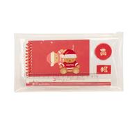 Red Bear Happy Holidays - Activity Pencil Case, Children's Pencil Case, Ideal for School Age Children, Comfortable and Versatile, Quality and Resistance, 22.5 x 10.5 cm