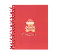 Red Bear Happy Holidays - Notebook 120 Sheets A6, Hard Cover, Ideal for Children of Different Ages, Comfortable and Versatile, Quality and Resistance, 11.5 x 14.5 cm