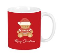 Red Bear Happy Party - Large Ceramic Mug, Resistant, Lightweight, Durable, 350 ml, 8 x 9.5 cm