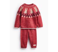 Red Beatrix Potter Christmas Knit Set 3-6 months