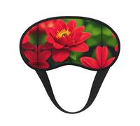 Red Beautiful Flower Print Blackout Sleep Mask - Side Sleeper Eye Cover, Soft Comfort, Perfect for Travel, Meditation