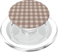 Red Beige Black Gingham Buffalo Tartan Plaid Fall Phone PopSockets PopGrip for MagSafe