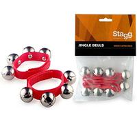 Red Bell Bracelet Set each with 4 Large Bells and Hook Set (2 Pieces)