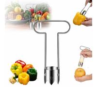 Red Bell Pepper Seed Corer,2025 New Stainless Steel Fruite Corer,Vegetable Tool Cutter Pepper Seed Remover Tool,for Vegetables Fruit Corers Kitchen Gadget (1 PCS)