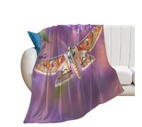 Red Bellied Moth Soft Flannel Blanket 250g Large Bed Blankets Lightweight Carpet for Sofa Couch Bed 40"*50" （100 * 130cm）