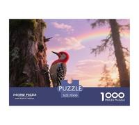 Red-bellied Woodpecker 1000pc Jigsaw Puzzle Challenging Puzzle For Teens Logic And Patience Bird Great Wall Display 70x50cm/1000pcs