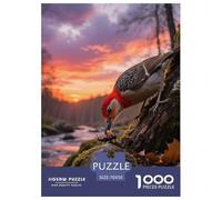 Red-bellied Woodpecker 1000pc Jigsaw Puzzle Challenging Puzzle For Teens Logic And Patience Bird Great Wall Display 70x50cm/1000pcs