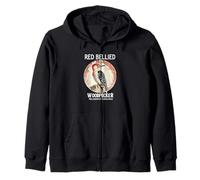 Red Bellied Woodpecker Bird Watcher Nature Lover Birding Zip Hoodie