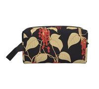Red Berries on The Vine Portable Large-Capacity Double-Sided Printed Travel Toiletry Storage Bag, a Must-Have for Travel.