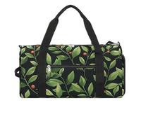 Red Berries Pattern Gym Bag Sport Gym Tote Bag Lightweight Duffle Bag Carry On Weekender Bags for Women Men, white, One Size