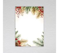 Red Berry Christmas Blank Note Cards with Envelopes: Red Berry Winter Note Cards (Pack of 50 without Envelopes)