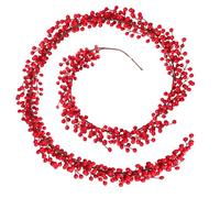 Red Berry Garland 5FT Artificial Red Berry Vine Christmas Decoration - Realistic Flexible Hanging Garland for Fireplace, Stairs, Table, Door Frame & Winter Décor
