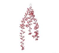 Red Berry Hanging Garland 45in Bendable Branches | Bendable plastic branches, wrap around railings, archways, custom shapes, DIY design freedom