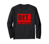 Red BET On Myself Red Graphic Long Sleeve T-Shirt