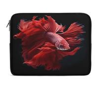 Red Betta Siamese Fighting Fish Laptop Case Sleeve Bag 15inch Durable Shockproof Protective Computer Carrying Cover Briefcase