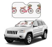 Red Bicycle Printing Upgrade Car Windshield Sun Shade Protect Car From Sun Rays Heat Damage,Vehicle Accessories