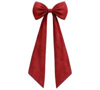 Red Big Bow Decor, 50 x 20 Inch Large Ruby Red Velvet Bow as Christmas Backdrop Wedding Birthday Party Room Wall Decor, Large Giant Valentine's Day Decorations (Heavyweight Velvet, Shaping Process)