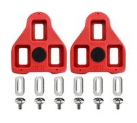 Red Bike Cleats for Cycling Shoes, Cycling Shoes Pedal Cleat Set for Outdoor Road Biking, High-Performance Cycling Insoles for Optimal Pedal Engagement, Compatible With Peloton Look Delta(Red*1）