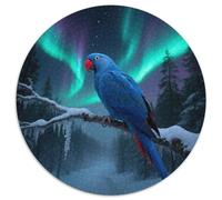 Red-billed Blue Parrot 1000 Piece Circular Puzzle Easy Level Great for Beginners Cognitive Skills Leisure Activity Logical Play Bird Great for Gifting Decorative Piece 1000pcs (67.5x67.5cm)