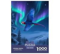 Red-billed Blue Parrot 1000 Piece Puzzle Family Bonding Evening Game For Everyone Bird Wall Display Ready 70x50cm/1000pcs