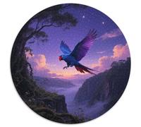 Red-billed Blue Parrot 1000 Piece Round Puzzle Deep Challenge Puzzle Veterans Strategic Focus Bird Premium Gift Framed Display 1000pcs (67.5x67.5cm)