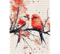 Red Bird Jigsaw Puzzles for Adults 5000, 5000 Piece Jigsaw Puzzles, Challenging Puzzle, Classic Educational Jigsaws Games, Fun Family Activities, for Home Wall Decoration Gift DX0YL0-336