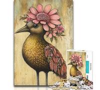 Red Bird Jigsaw Puzzles for Adults Teenagers Jigsaws Puzzle,Pattern Assembly Fun at Home Activities,Birthday Present,Travel Gifts (38x26cm)