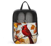 Red Bird on A Branch Shoe Bag for Travel Daily Use Anti-dust Storage Carrier Golf Shoe Pouch