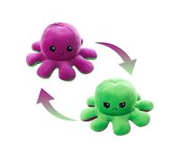 (Red Black, 20cm) 20cm 30cm 40cm Giant Reversible Octopus Stuffed Animal Reversible Happy Sad Octopus Plush Toy Gift New Fq