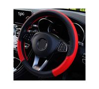 (Red) (black)37-38cm New Car Steering Wheel Cover Artificial Leather Steering-wheel Covers Breathable Fabric Braid Auto Accessories Universal