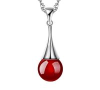 Red Black Ball Water Drop Pendant Neckace For Women 45cm Water-wave Chain choker the ladies