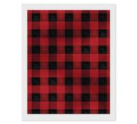 Red Black Buffalo Check Plaid Diamond Painting Kits for Adults Beginners 16x20 Full Drill Diamond Art with DIY Tools Round 5d Diamonds Dots Crafts Gem Art Paint by Diamonds for Home Wall Decor Relax