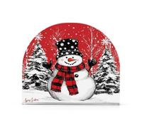 Red Black Buffalo Plaid Snowman Xmas Acrylic sunflower napkin holder for outdoors, dining room freestanding napkin holders for cloth home decor for Farmhouse Cocktail