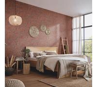 Red Black Distressed Wallpaper Weathered Concrete Focus Paste The Wall