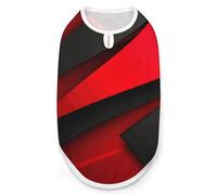 Red Black Dog Shirt Quick Dry Breathable Pet T-Shirt Soft Stretchy Sleeveless Vest Dog Apparel M