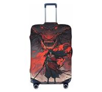 Red Black Dragon Eastern Swordsman Travel Luggage Covers - Elasticity Suitcase Covers Protector for Luggage 18-32 Inch