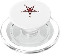 Red Black Evil Devil Eye Leviathan Pentagram Vector Art PopSockets PopGrip for MagSafe