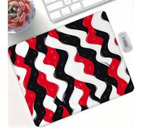 Red Black Gaming Mouse Pad, High Precision Smooth Surface with Anti-Fray Stitched Edges, Professional Mouse Mat for PC Gaming & Esport, Non-Slip Rubber Base, Water Resistant MousePad 47 x 35 cm d0d-92